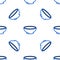 Line Bowl of hot soup icon isolated seamless pattern on white background. Colorful outline concept. Vector