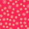 Line Bowl icon isolated seamless pattern on red background. Vector