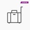 Line Briefcase, Luggage Icon.