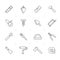 Line Building and Construction Tools icons