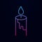 Line candle nolan icon. Simple thin line, outline  of web icons for ui and ux, website or mobile application