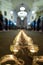 Line of candles in the baroque church