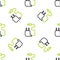 Line Charger icon isolated seamless pattern on white background. Vector Illustration.
