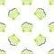 Line Coal mine trolley icon isolated seamless pattern on white background. Factory coal mine trolley. Vector