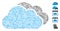 Line Collage Clouds Icon