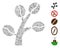 Line Collage Coffee Tree Icon