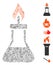 Line Collage Spirit Lamp Fire Icon