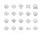 Line Computer Cloud Icons