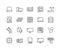 Line Computer Components Icons