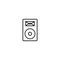 Line concert loudspeaker icon on white background