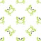 Line Crab icon isolated seamless pattern on white background. Vector