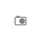 Line creative camera. Flat icon isolated on white. vector illustration