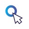 Line cursor icon in trendy flat style isolated on background. line cursor icon page symbol for your web site design line