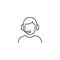 Line customer support icon on white background