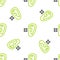 Line Deafness icon isolated seamless pattern on white background. Deaf symbol. Hearing impairment. Vector