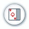 Line Deck of playing cards icon isolated on white background. Casino gambling. Colorful outline concept. Vector