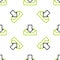 Line Download inbox icon isolated seamless pattern on white background. Vector Illustration.