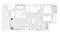 Line drawing apartment floor plan