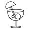 line drawing cartoon fancy cocktail