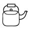 line drawing cartoon kettle pot