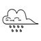 line drawing cartoon storm rain cloud