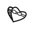 line drawing heart love shaped chocolate box icon 3
