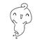 line drawing illustration kawaii cute dead ghost