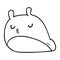 line drawing kawaii fat cute slug