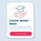 Line Education grant icon isolated on grey background. Tuition fee, financial education, budget fund, scholarship