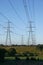 Line of Electricity Pylons across countryside