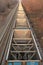 Line of Empty coal cars from Above