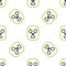 Line Facial cosmetic mask icon isolated seamless pattern on white background. Cosmetology, medicine and health care