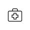 Line first aid icon on white background