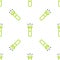 Line Flashlight icon isolated seamless pattern on white background. Vector Illustration