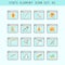 Line Flat Icons Statistic Elements Set 01