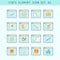 Line Flat Icons Statistic Elements Set 02