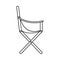 Line folding directors chair. Outline camping chair