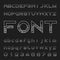 Line Font family Design and letters and numbers