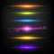 Line glow borders. Neon light illuminated linear burst vector template