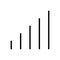 Line graph symbol for icon, simple line bar chart, icon signal for data ux ui website or mobile application, signal graph for