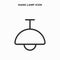 Line hang lamp icon template vector for web or ui design
