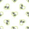 Line Healed broken heart or divorce icon isolated seamless pattern on white background. Shattered and patched heart