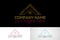 Line home gold logo template design