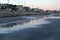 Line of homes and businesses along the shore, York Beach, Maine, 2018