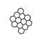 Line Honeycomb Icon.Vector Illustration