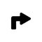 Line icon. Arrow turning right
