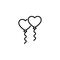 Line icon. Balloons symbol