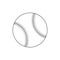 Line icon baseball ball