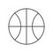 Line icon basketball ball