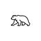 Line icon. Bear; wild animals